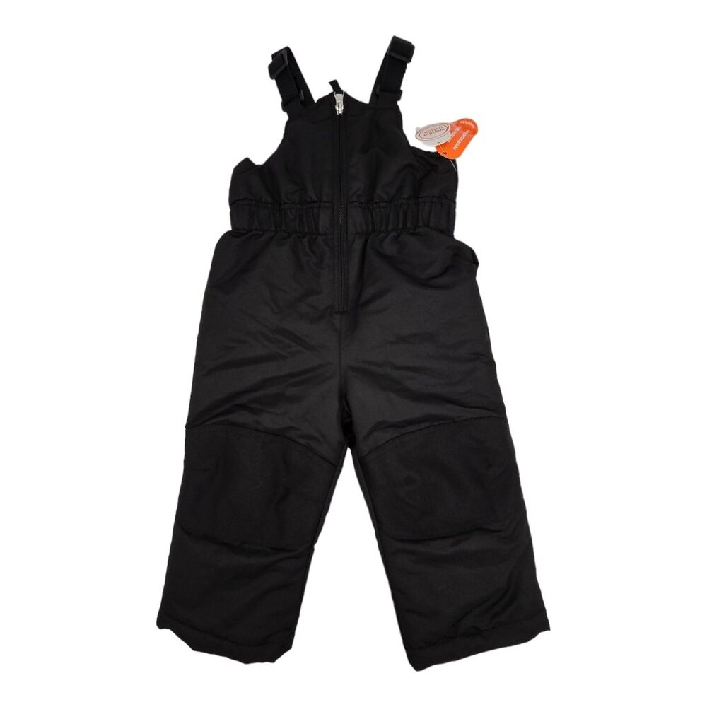 Wonder Nation Toddler Snow‎ Bibs 2T Black Reinforced Knees Durable Fabric NWT